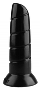 Черная винтообразная анальная втулка - 19,5 см. - фото, цены