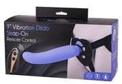 Фиолетовый вибрострапон 9inch Vibration Dildo Strap-on - 24 см. - фото, цены