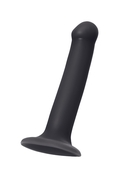 Черный фаллос на присоске Silicone Bendable Dildo M - 18 см. - фото, цены