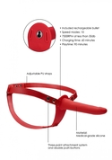 Красный вибрострапон Silicone Strap-On Adjustable - 15,5 см. - фото, цены