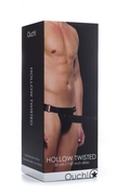 Чёрный полый страпон Hollow Twisted Strap On - 20 см. - фото, цены