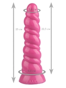 Розовая витая анальная втулка - 25 см. - фото, цены