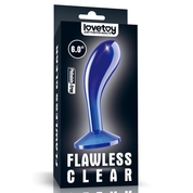 Синяя анальная втулка Flawless Clear Prostate Plug 6.0 - 15 см. - фото, цены