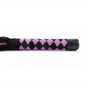 Черно-фиолетовая плеть из замши - 60 см. - фото, цены