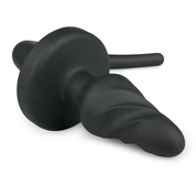 Черная витая анальная пробка Dog Tail Plug с хвостом - фото, цены