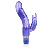 Фиолетовый вибромассажер 10-Function Bendie Bounding Bunny Vibes - 22,8 см. - фото, цены
