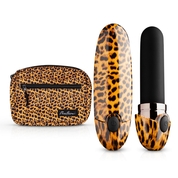 Леопардовый вибромассажер-помада Asha Lipstick Vibrator - 10 см. - фото, цены