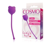 Фиолетовый вагинальный шарик с ушками Cosmo - фото, цены