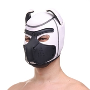 Белая неопреновая БДСМ-маска Puppy Play - фото, цены