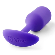 Фиолетовая пробка для ношения B-vibe Snug Plug 2 - 11,4 см. - фото, цены