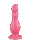 Розовая фигурная анальная пробка - 14 см. - фото, цены