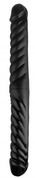 Черный двухсторонний спиралевидный фаллоимитатор - 42,5 см. - фото, цены