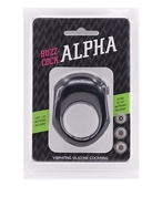 Чёрное эрекционное кольцо с вибрацией Buzz Cock Alpha - фото, цены