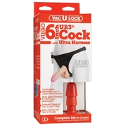 Трусики с вибронасадкой Vac-U-Lock Set Vibro 6 Ultraskyn Ultra Harness - 18,5 см. - фото, цены