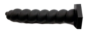 Черный винтовой анальный стимулятор X-men - 24 см. - фото, цены