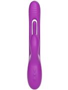 Фиолетовый ударный вибратор-кролик G-Hit - 24 см. - фото, цены