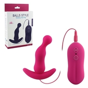 Розовый анальный стимулятор Balls Style Vibrating Anal Plug - фото, цены