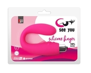 Розовый стимулятор G-точки и клитора See You 7-speed Silicone Finger - фото, цены