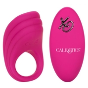Розовое эрекционное виброкольцо с пультом Silicone Remote Pleasure Ring - фото, цены