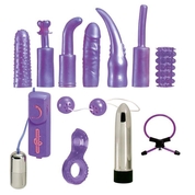 Фиолетовый набор для анально-вагинальной стимуляции - фото, цены