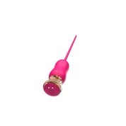 Розовый тонкий стимулятор Nipple Vibrator - 23 см. - фото, цены