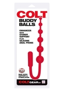 Красный анальный стимулятор Colt Buddy Balls - 18,5 см. - фото, цены