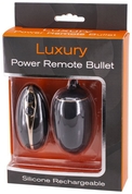 Черное виброяйцо с пультом ду Luxury Power Remote Bullet - фото, цены