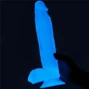 Прозрачный, светящийся в темноте фаллоимитатор Lumino Play Dildo - 21,5 см. - фото, цены