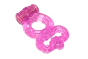 Розовое эрекционное кольцо Rings Treadle с подхватом - фото, цены