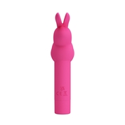 Ярко-розовый вибростимулятор в форме кролика Gerardo - фото, цены