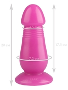 Розовая реалистичная анальная втулка - 20 см. - фото, цены