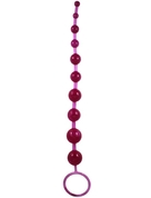 Ярко-розовая анальная цепочка Beads of Pleasure - 30 см. - фото, цены