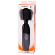 Черный жезловый вибратор Power Tip Massage Wand - 24 см. - фото, цены