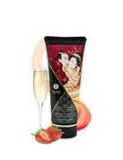 Массажный крем для тела с ароматом клубники и шампанского Sparkling Strawberry Wine - 200 мл. - фото, цены