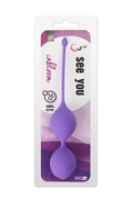 Фиолетовые вагинальные шарики See You In Bloom Duo Balls 36mm - фото, цены