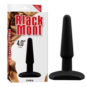 Черная анальная втулка Silicone Butt Plug 4 - 11 см. - фото, цены