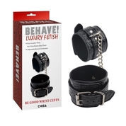 Черные наручники Be good Wrist Cuffs - фото, цены
