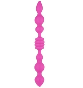 Розовый анальный стимулятор Lovely Juicer Double Ended Butt Plug - 25,4 см. - фото, цены
