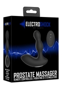 Черный массажер простаты с электростимуляцией и пультом ду Prostate massager - фото, цены