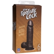 Реалистичный чернокожий фаллос The Realistic Cock 6” with Removable Vac-U-Lock Suction Cup - 19,8 см. - фото, цены