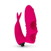 Ярко-розовая вибронасадка на палец Finger Vibrator - фото, цены