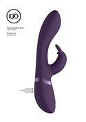 Фиолетовый вибромассажер-кролик Cato - 21,5 см. - фото, цены