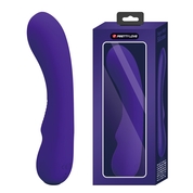 Фиолетовый изогнутый вибратор Matt - 19 см. - фото, цены