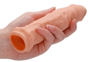 Телесная увеличивающая насадка Penis Extender - 17 см. - фото, цены