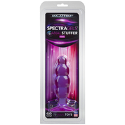 Фиолетовая рельефная анальная пробка SpectraGels Purple Anal Stuffer - 14 см. - фото, цены
