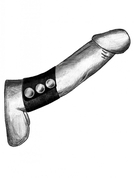 Широкое лассо-утяжка на пенис с металлическими кнопками - фото, цены