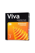Ребристые презервативы Viva Ribbed - 3 шт. - фото, цены