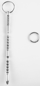 Серебристый фигурный уретральный стимулятор - 20,5 см. - фото, цены