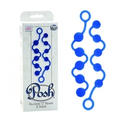 Набор голубых анальных цепочек Posh Silicone O Beads - фото, цены