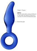 Синий анальный стимулятор Gripper - 17 см. - фото, цены